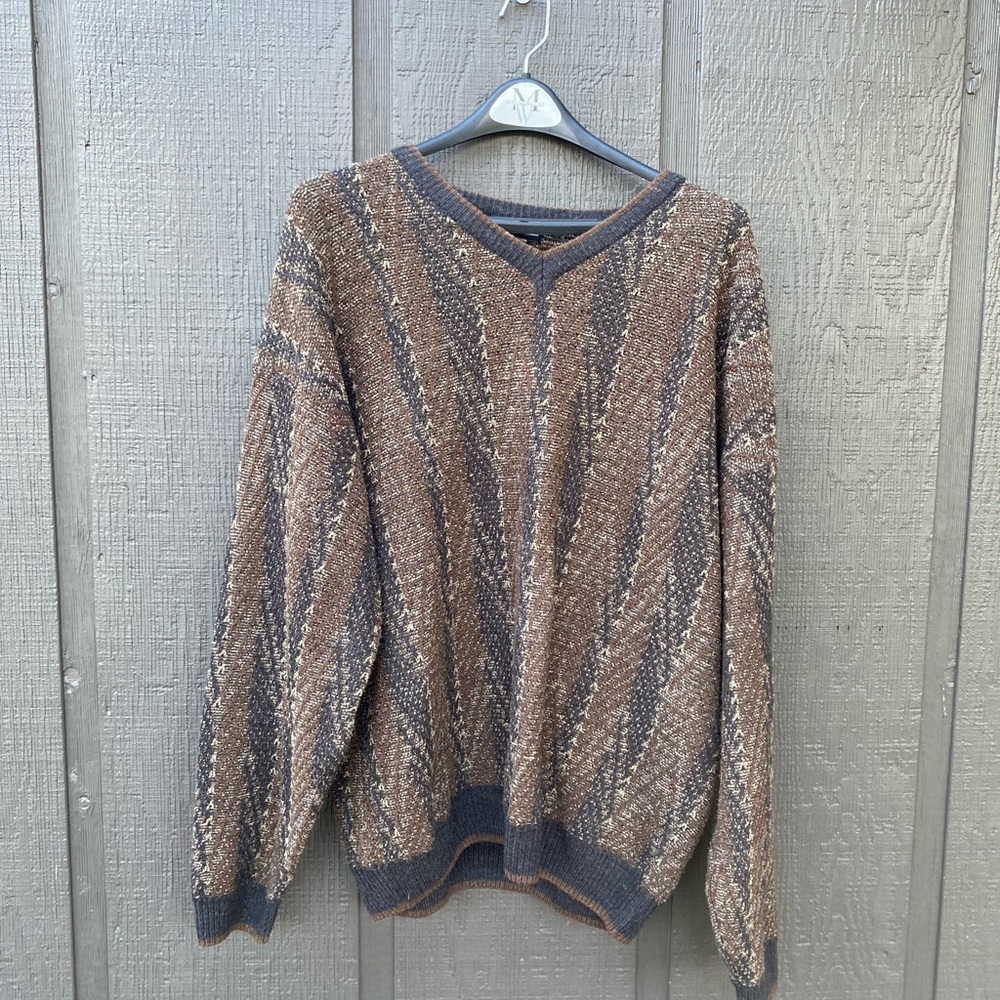 80’s Vintage Grandpa V-Neck Sweater